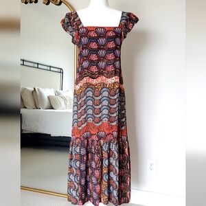 Anthropologie Corey Lynn Calter "Doriane" Midi Sundress, Multi-Print, XS, NWOT
